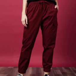 Globus Red Regular Fit Mid Rise Cargo Pants-picture-22