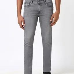 Peter England Grey Cotton Skinny Fit Jeans-image-96
