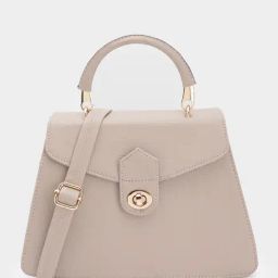 Carlton London Cream Animal Effect Medium Satchel-18