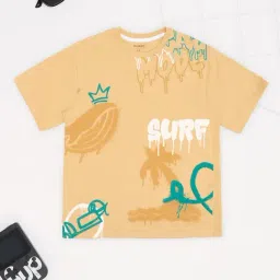 Pantaloons Junior Boys Beige T-Shirt-picture-0