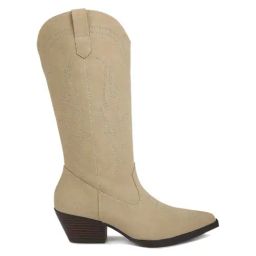 London Rag Women's Beige Cowboy Boots-image-37