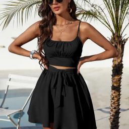 Kotty Black Mini Co-Ord Set-image-43