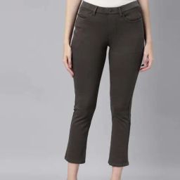 Go Colors! Grey Mid Rise Crop Jeggings-image-88