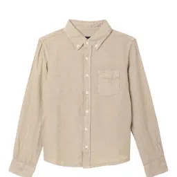 Gant Kids Beige Solid Shirt-image-43