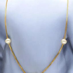 Sri Jagdamba Pearls 22KT Qiana Minimal Gold & Freshwater Pearls Chain-45