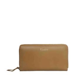 Favore Tan Solid Small Zip Around Wallet-28