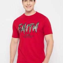 Duke Red Slim Fit Printed T-Shirt-image-8