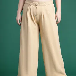 DressBerry Curve Women Wide Leg Trousers-image-49
