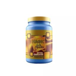 Magic Paints Silk Sparkle 500 ml Magic Blue Glossy Finish Metallic Emulsion Acrylic Paint-picture-2