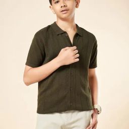 Coolsters by Pantaloons Boys Green Cotton Solid Polo T-shirt-image-75