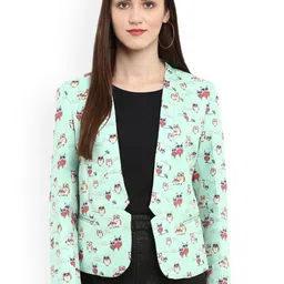 Pannkh Printed Tailored-Fit Front Open Blazers-10
