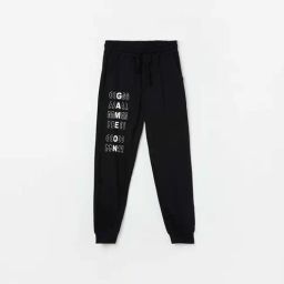 Fame Forever by Lifestyle Kids Black Cotton Printed Trackpants-image-89