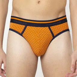 Peter England Men Orange Printed Basic Briefs PIWBOR9146021-picture-12