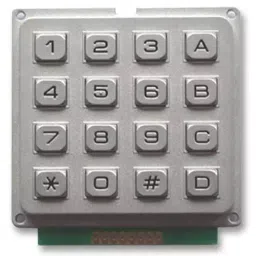 Multicomp KEYPAD, METAL, IP67, 4X4, MCAK1604NSSBWPMM-46