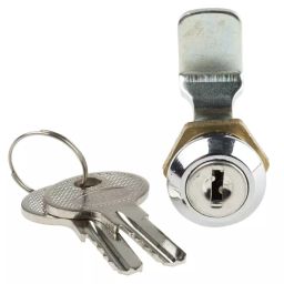 RS PRO Cabinet Lock, 20 mm Panel-to-Tongue, 16.2 Dia. x 14.2 mm Cutout, Key Unlock Model No 1461803-21