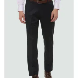Louis Philippe Permapress Black Regular Fit Trousers-picture-39