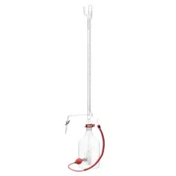 ABGIL Automatic Zero Burette Transparent 50 ml Mounted on Reservoir with PTFE Stopcock Complete & Rubber Pump, BRT-T-120-04-32
