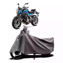 Auto Pearl Two Wheeler Cover with Bag for CFMoto Roadster 650, Silver-image-14