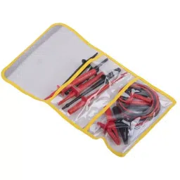 RS PRO Fused Test Lead Kit, Crocodile Clip, Right Angle Plug, Spring Hook, Straight Plug, 1.2m, CAT III Model No 7315273-image-40