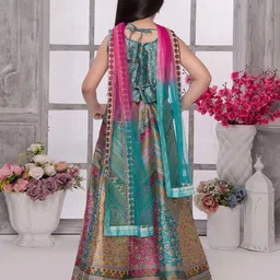 JAY NAGNATH FAB Girls Printed Mirror Work Ready to Wear Lehenga & Blouse With Dupatta image 3