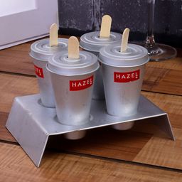 Hazel Kulfi Mould Set of 4 with Medium Stand - Multicolour-31