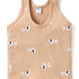 Tango Single Jersey Knit Sleeveless Sando Vest With Dog Print - Tan-image-92