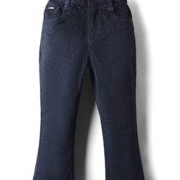 Noddy Solid Bell Bottom Boot Cut Pant - Navy Blue-image-97