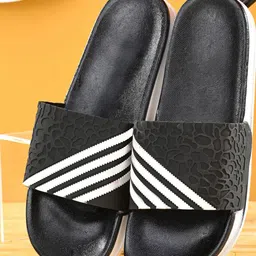 Shoe Island Men StripedSoft LightweightSliders Flip Flops-image-66