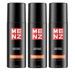 MENZ Men Set Of 3 Original Long Lasting Deodorant Body Spray 150 ml Each-9