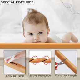 Bembika L Shape Baby Proofing Edge & Corner Guards Design For Sharp Edges Of Furniture - Orange image 3