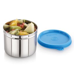 Steel Lock Flex Stainless Steel Container/Dabba with Lid Airtight for Food Storage, Easy to Carry, Leak Proof and Stackable (SL-23/350 ml) Blue. image 4
