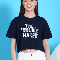 Dreambe Women Typography 2 Wonder Woman Printed Fusion Applique T-shirt-picture-0