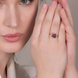 Dua Purple Brass Finger Ring-image-70