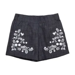 Cherry Crumble By Nitt Hyman Kids Grey Cotton Embroidered Short-image-63
