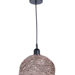 Fos Lighting Brown String Bowl Pendant Lamp - Set of 1-image-3