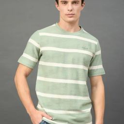CLUB YORK Green Stripes Short Sleeves T-Shirt-image-43