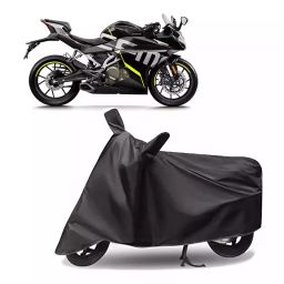 Auto Pearl Polyester Two Wheeler Cover for CFMoto 250SR (Grey)-image-56