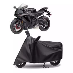 Auto Pearl Polyester Two Wheeler Cover for Yamaha YZF R1 BS6 (Grey)-image-33