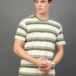 Club York White Stripes Short Sleeves T-Shirt-image-66