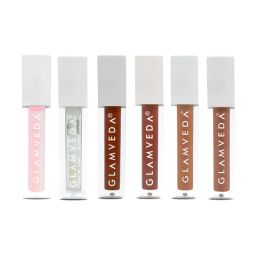 Glamveda X Rashami Desai Serum Infused Mini Lip Gloss with Cocoa Butter - Pack of 6 image 1