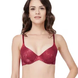 Amante Red Dahlia Under Wired Padded T-Shirt Bra-picture-36