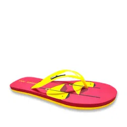 Clog London Women's Yellow & Red Printed Flip Flops-image-31
