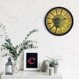 eCraftIndia Designer Round Analog Black Wall Clock-image-47