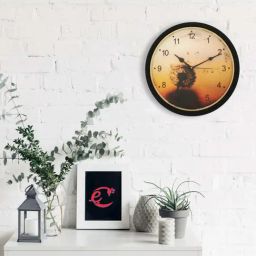 eCraftIndia Designer Round Analog Black Wall Clock-image-65