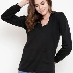 Belle Fille Black Full Sleeves Sweatshirt-image-5