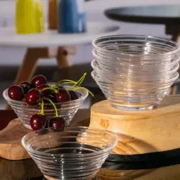 Goodhomes Transparent Glass Serving Bowl - Set of 6-32