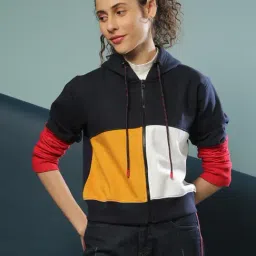 Campus Sutra Multicolor Regular Fit Hoodie-image-26