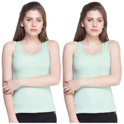Dollar Missy Light Green Lace Camisole (Pack of 2)-image-22
