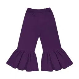 A.T.U.N. Kids Purple Cotton Regular Fit Ruffle Pants-image-51