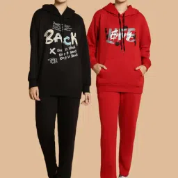 Vimal Jonney Black & Maroon Printed Tracksuit - Pack Of 2-picture-22